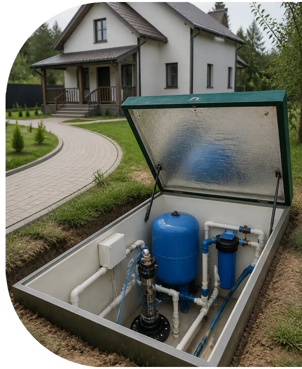 Автономное водоснабжение дома в Гатчине от 154140 р. | АПаруса-Гтч